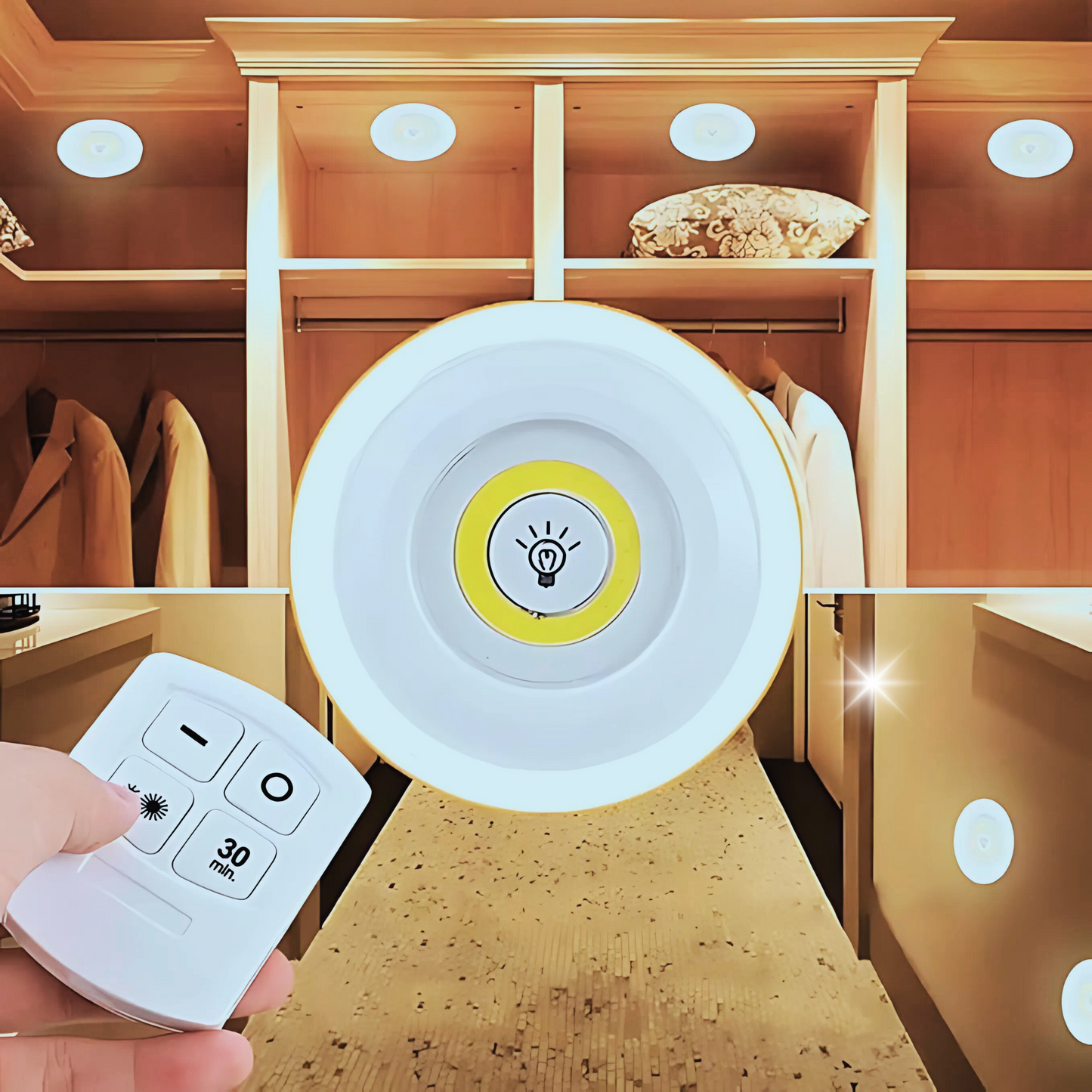 "Set de 3 Luces LED con Control Remoto – Ilumina tu Hogar en Segundos"