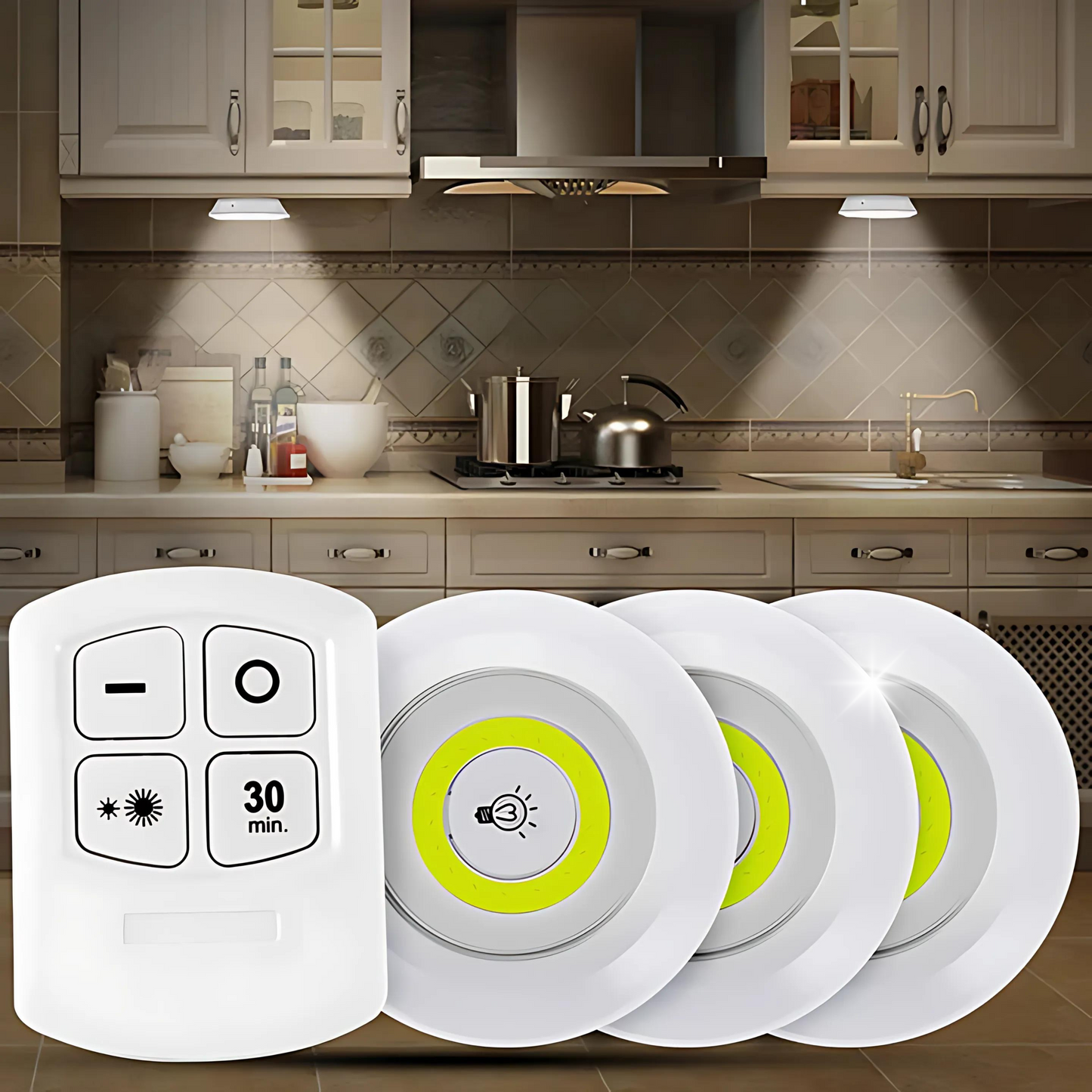 "Set de 3 Luces LED con Control Remoto – Ilumina tu Hogar en Segundos"
