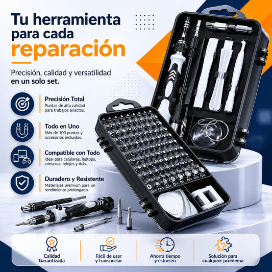 Kit Profesional de Reparación 115 en 1 – Todo en Uno