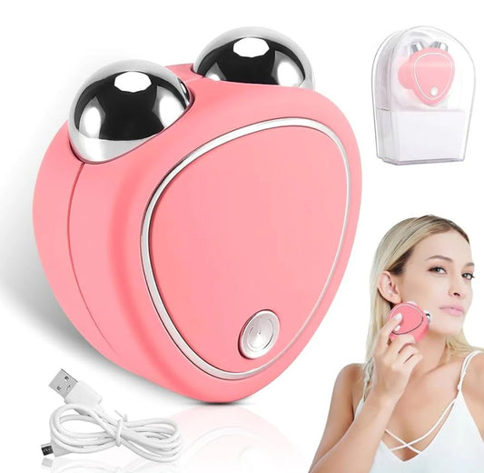 Masajeador facial con microcorriente - vista del dispositivo de cuidado personal avanzado