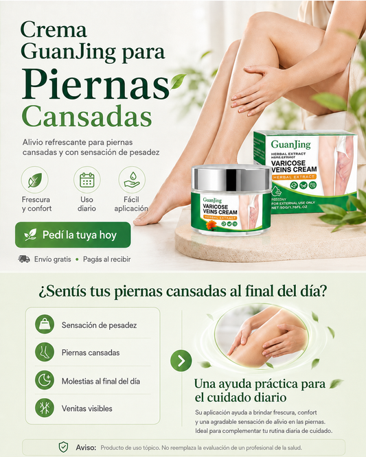 Crema GuanJing para piernas cansadas - frescura y confort