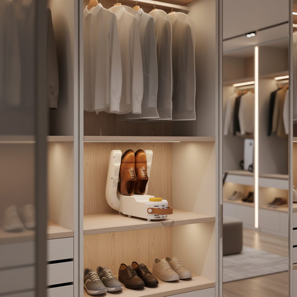 Secador en closet moderno